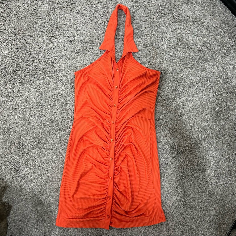 Derek Heart Orange Backless Dress